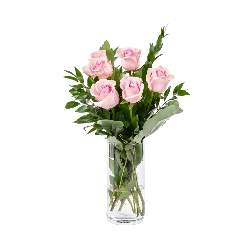 Half Dozen Pink Roses - Image 3