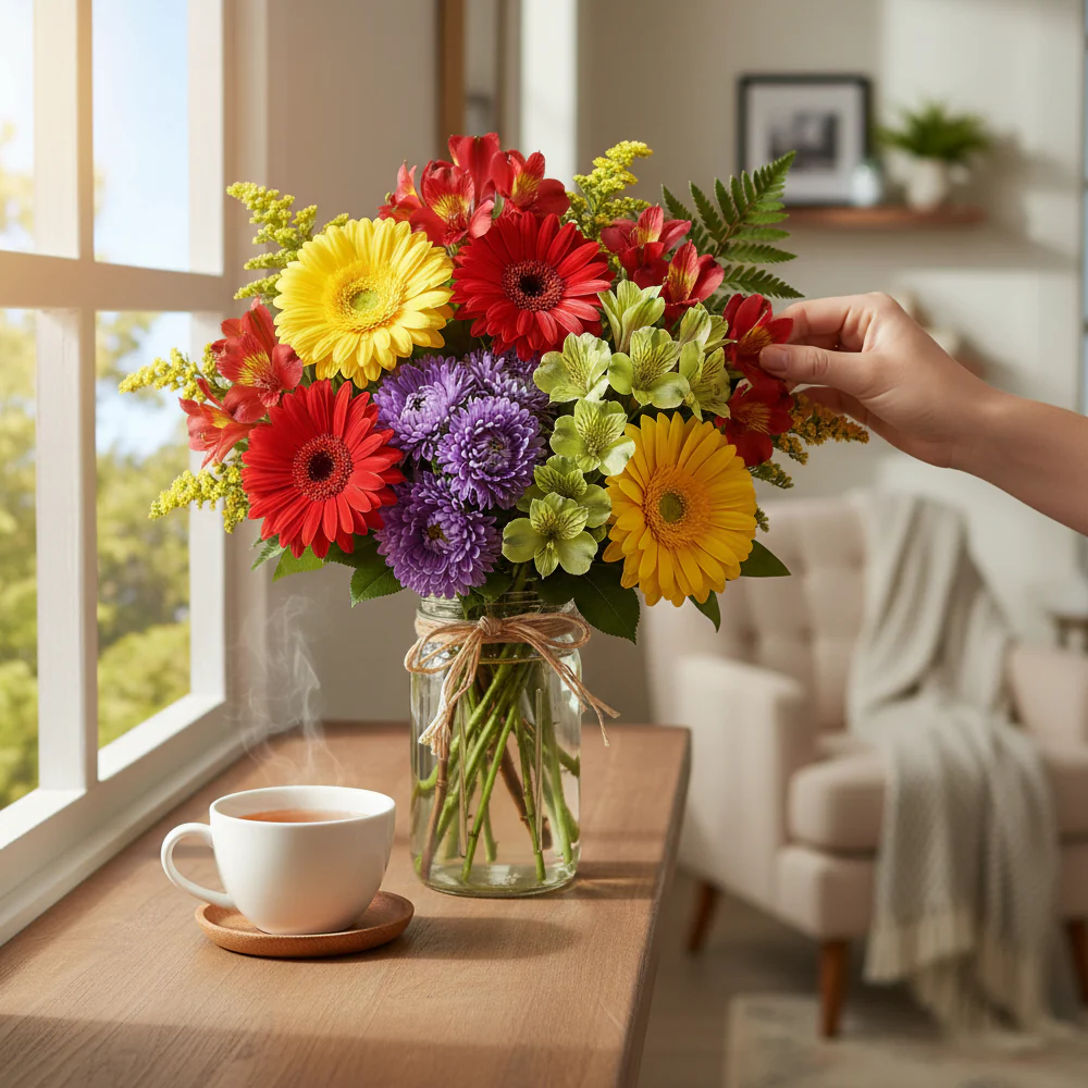 Hooray Bouquet in a Mason Jar - Image 2